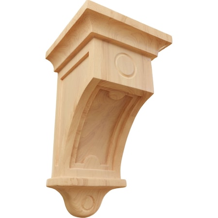 Ekena Millwork 5"W x 5"D x 9"H Arts and Crafts Corbel, Red Oak COR05X05X09ARRO